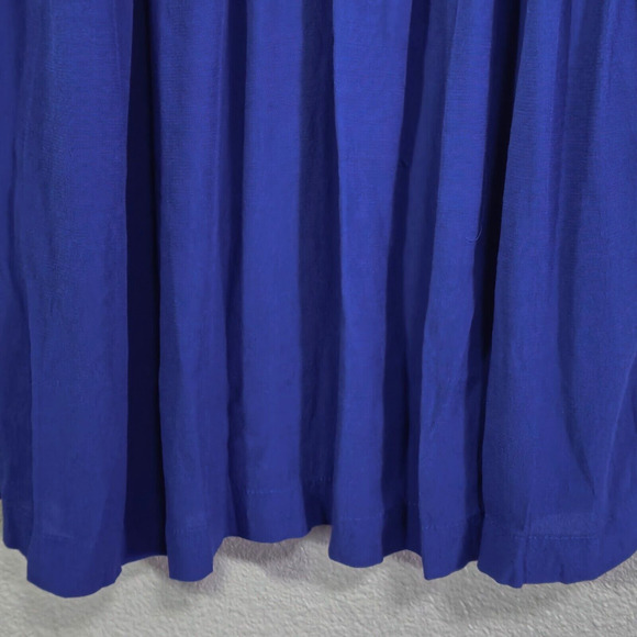 Maeve Anthropologie Women’s Dress Parisian Dark Academia Tie Neck Indigo Blue S - Picture 6 of 8